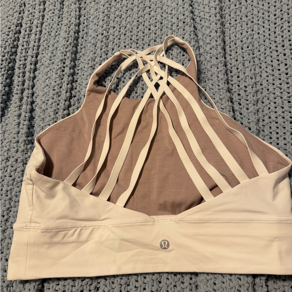 lululemon athletica Beige Strappy Sports Bra